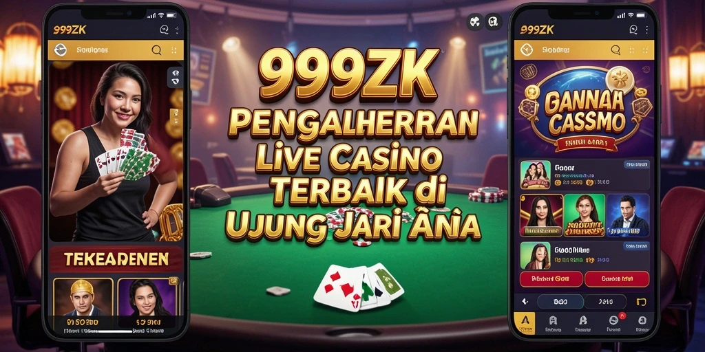 Tampilan utama dari game Live Casino 999ZK dengan dealer profesional.