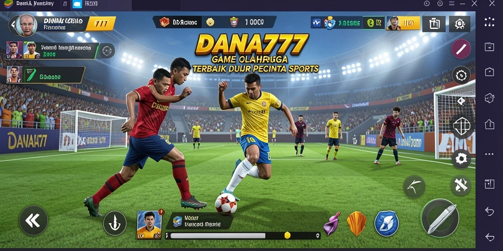 Screenshot DANA777 menunjukkan aksi seru permainan olahraga.