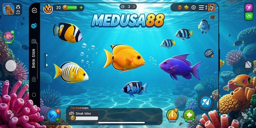 Gameplay seru dalam permainan Tembak Ikan MEDUSA88.