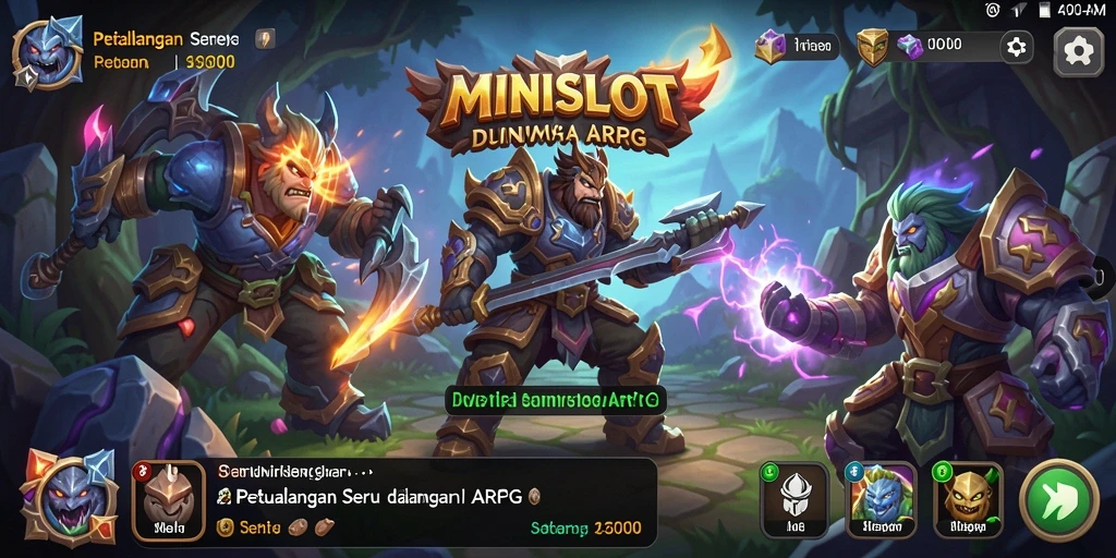 Screenshot MINISLOT yang menampilkan aksi seru dalam gameplay ARPG.