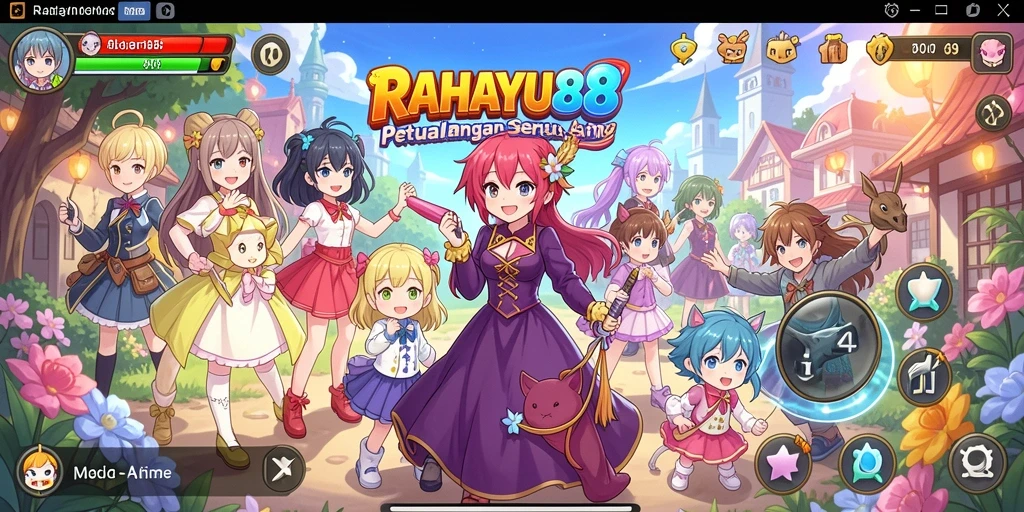 Screenshot gameplay RAHAYU88 menampilkan karakter anime yang ikonik.