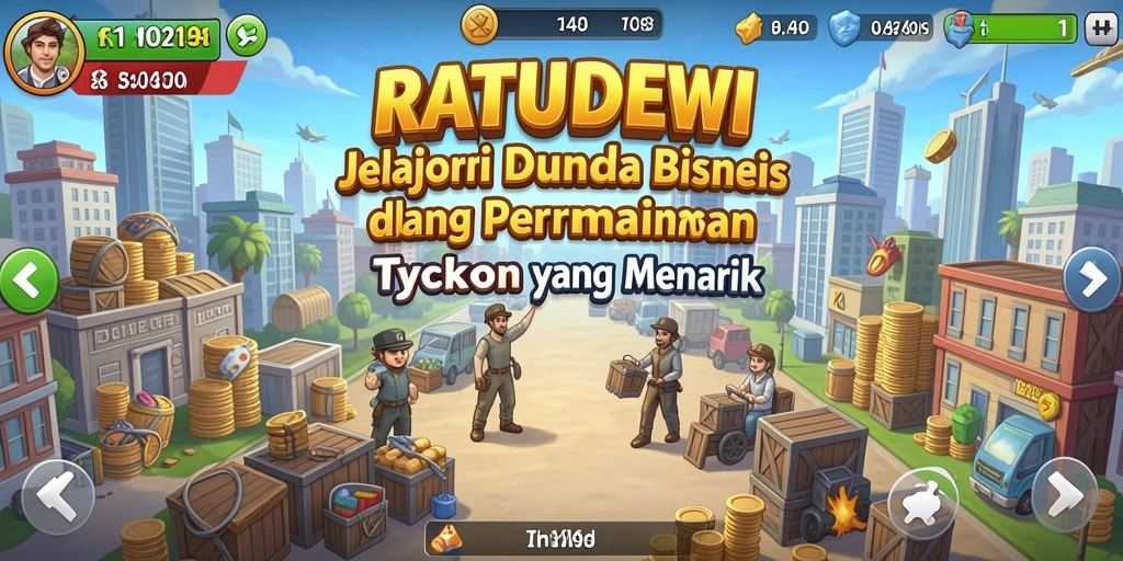Tampilan gameplay <strong>RATUDEWI</strong> menampilkan bisnis yang berkembang pesat dengan grafis memukau.