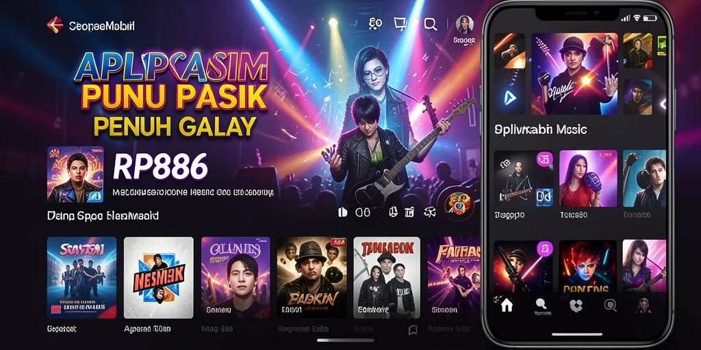 Screenshot gameplay <strong>RP886</strong> menampilkan interaksi pengguna dengan musik.